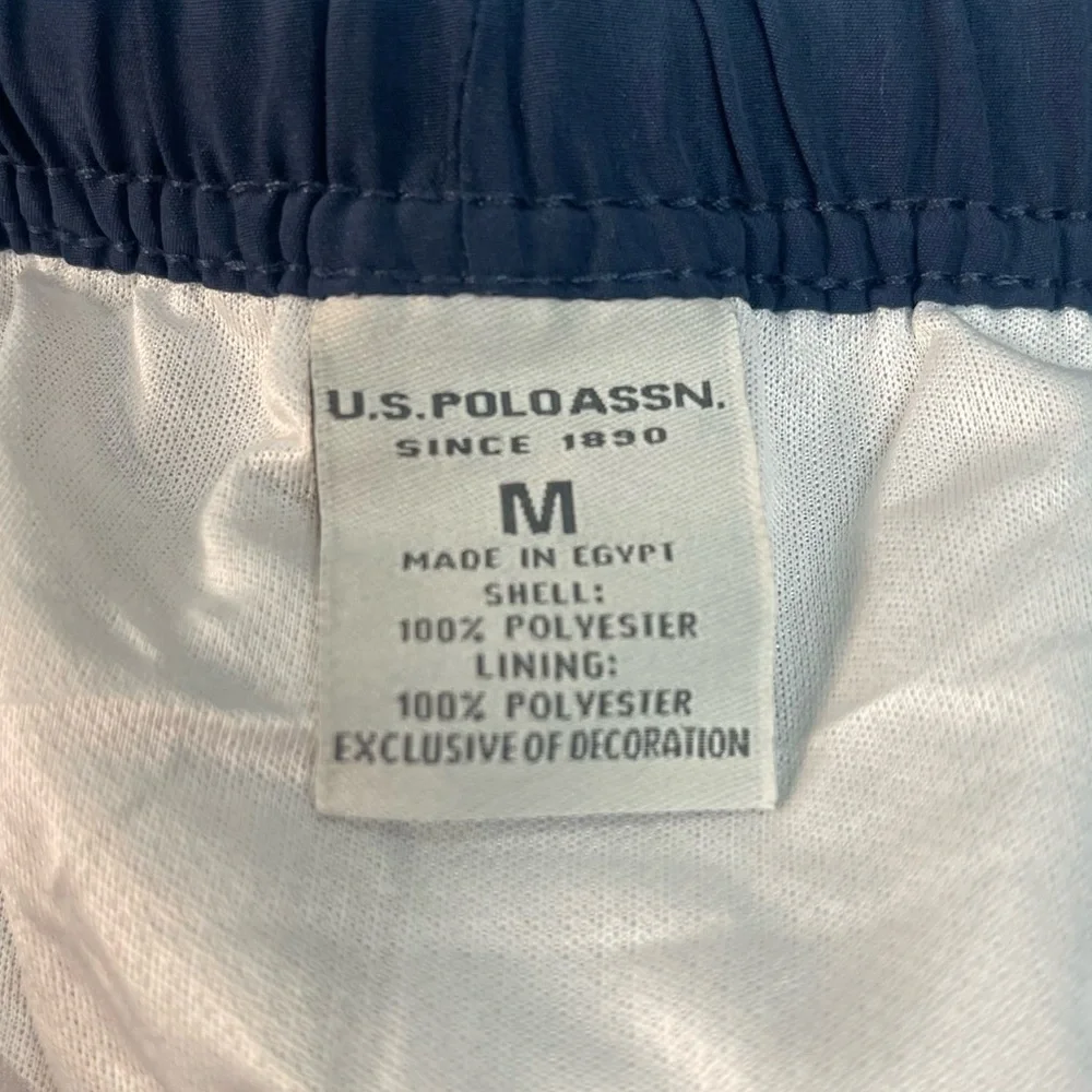 U.S. Polo Assn. USPA Contrast Waistband Swim Trunks Shorts Gray